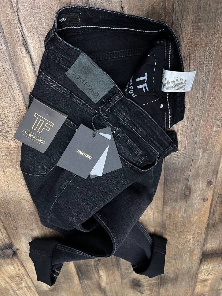 Tom Ford Erkek Siyah Jean Pantolon
