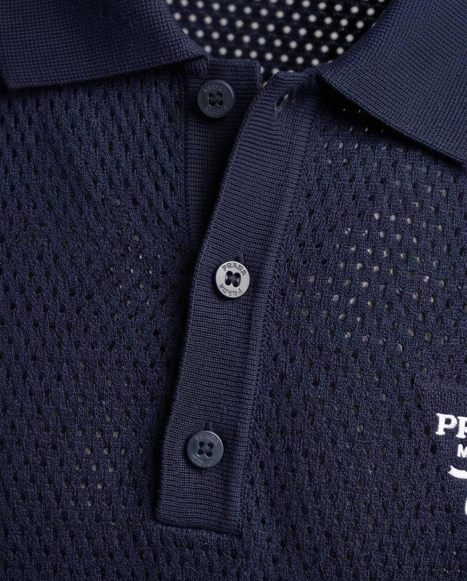 Prada Lacivert Polo T-Shirt