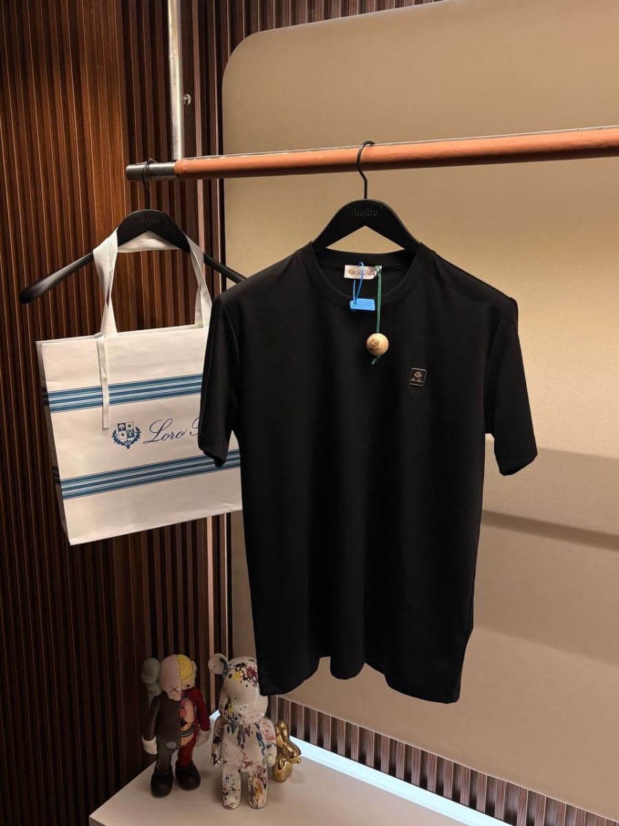 Loro Piana Siyah Basic T-Shirt